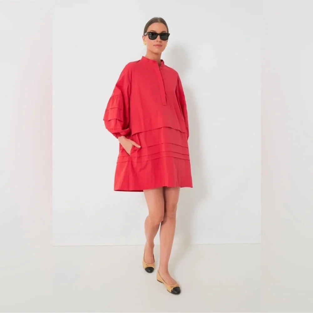 Pomander Place Tuckernuck Red Chelsea Dress Size Medium - Picture 1 of 8